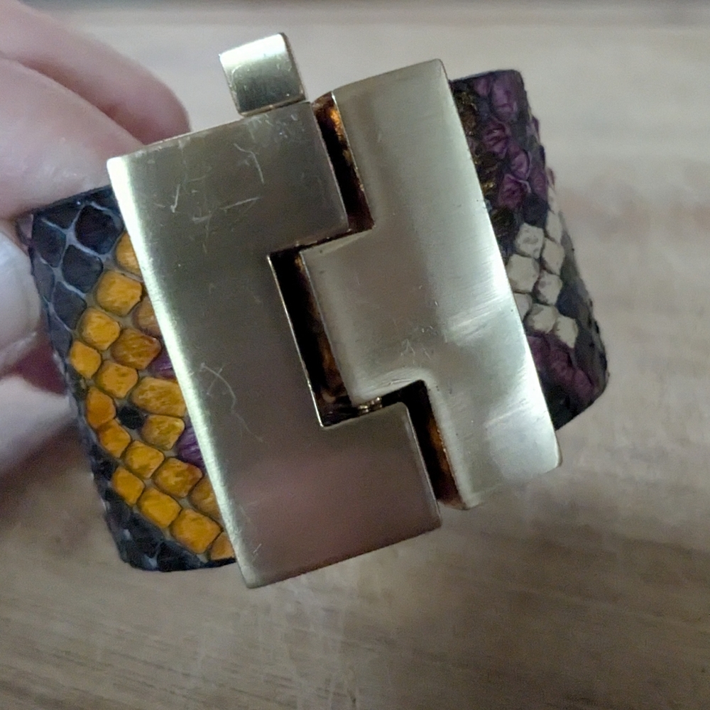 Leighelena Multicolor Python Wide Cuff - Picture 5 of 14